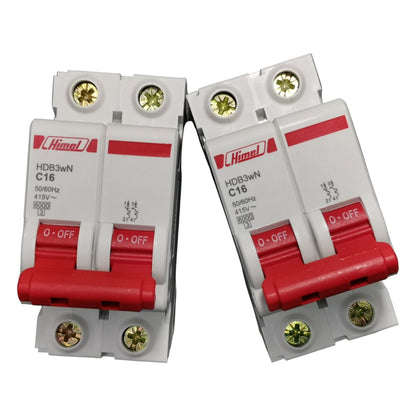 Himel 16A 2Pole 6 KAIC 220V Miniature Circuit Breaker DIN Rail Type MCB HDB3wN2C16