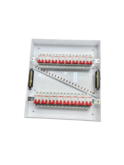 Himel HDB Breakers Panel Board 50A 2 Pole with multiple circuit breakers in white metal enclosure