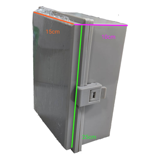 Grippes hinged outdoor junction box 21x16x9cm with secure latch and durable design for electrical applications
