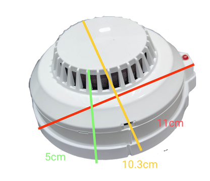 White Smoke Alarm 24V DC Horing LIH fire detector with circular design and ventilation slots