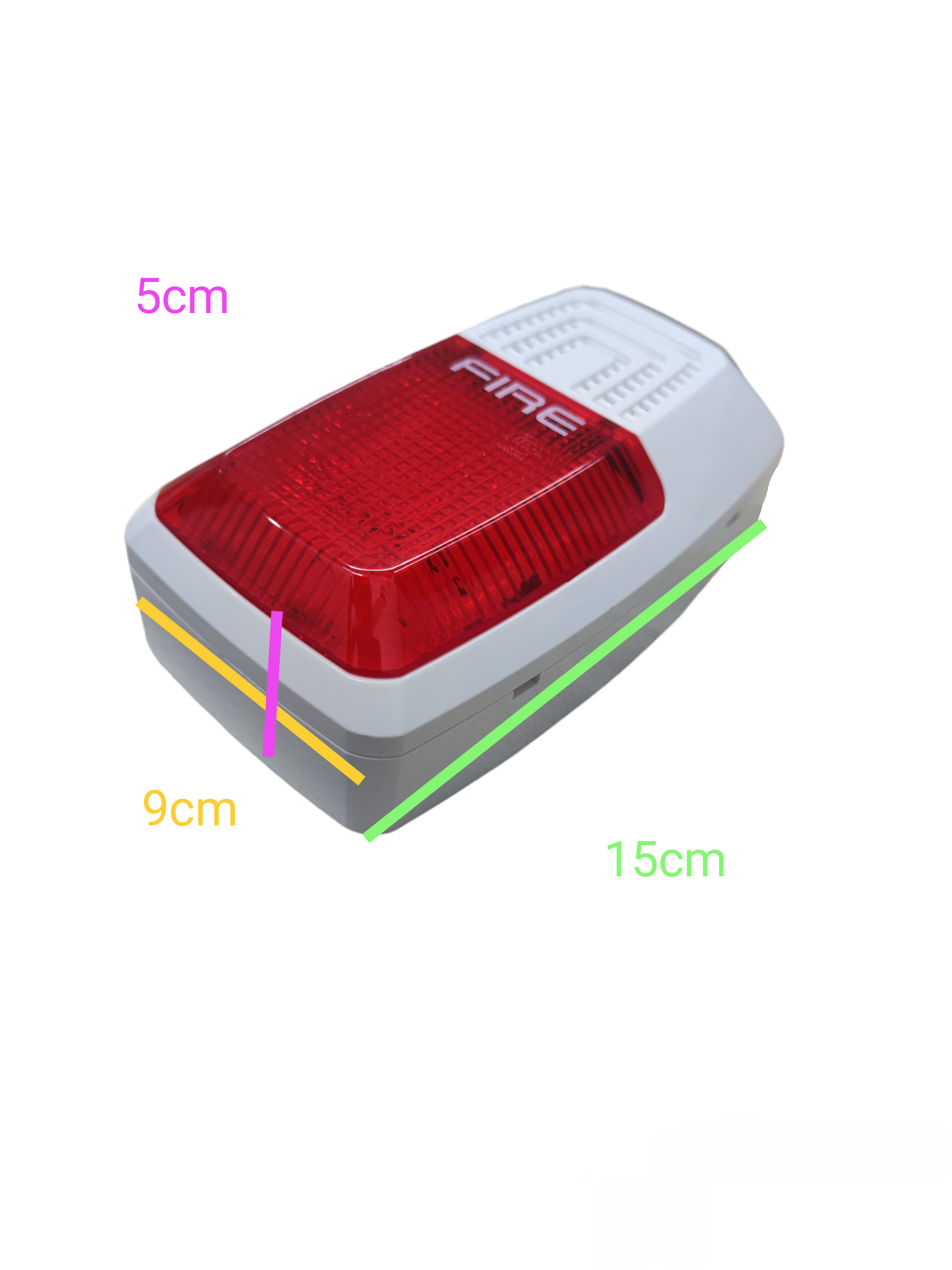 VSAIL Horn Strobe 24VDC VC-6734 fire alarm and detector with red strobe light and white casing