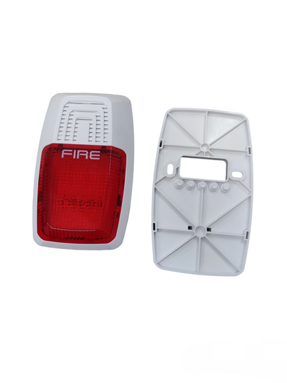 VSAIL Horn Strobe 24VDC VC-6734 fire alarm with red strobe light and white plastic backup cover