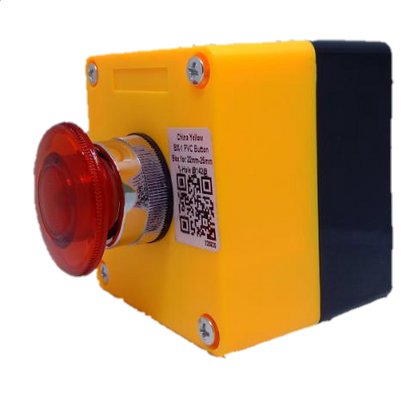 Auspicious illuminated emergency push button in yellow and red for power points and switches