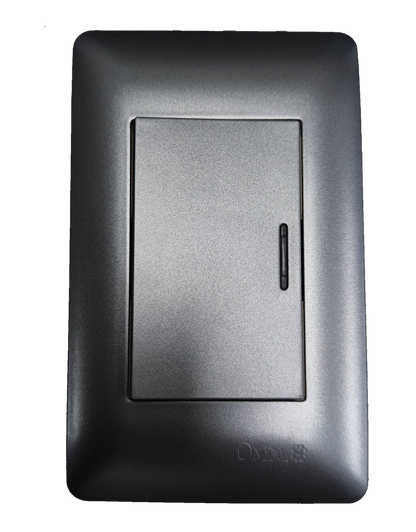 Omni illuminated rocker switch 16A 250V in sleek gray finish for easy control and visibility