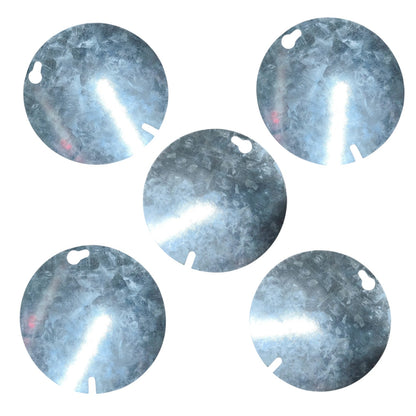 Metal Junction Box Cover 0.30mm Round (5PCS)