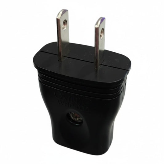 Omni Regular Plug Flat Pin 10A 250V Black WRP-002/B
