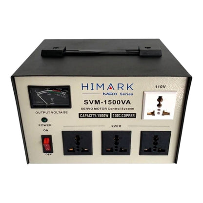 Himark 1500W AVR 4 Universal Socket  3x220V 1x110V Max Series Pure Copper SVM-1500VA