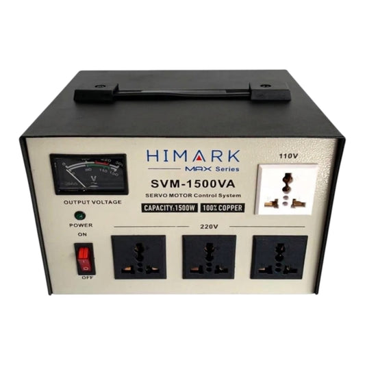 Himark 1500W AVR 4 Universal Socket  3x220V 1x110V Max Series Pure Copper SVM-1500VA
