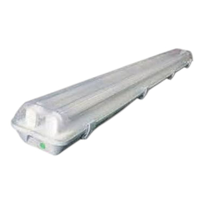 A long, rectangular clear plastic protective cover or sleeve with a transparent top and base, shown on a plain white background.