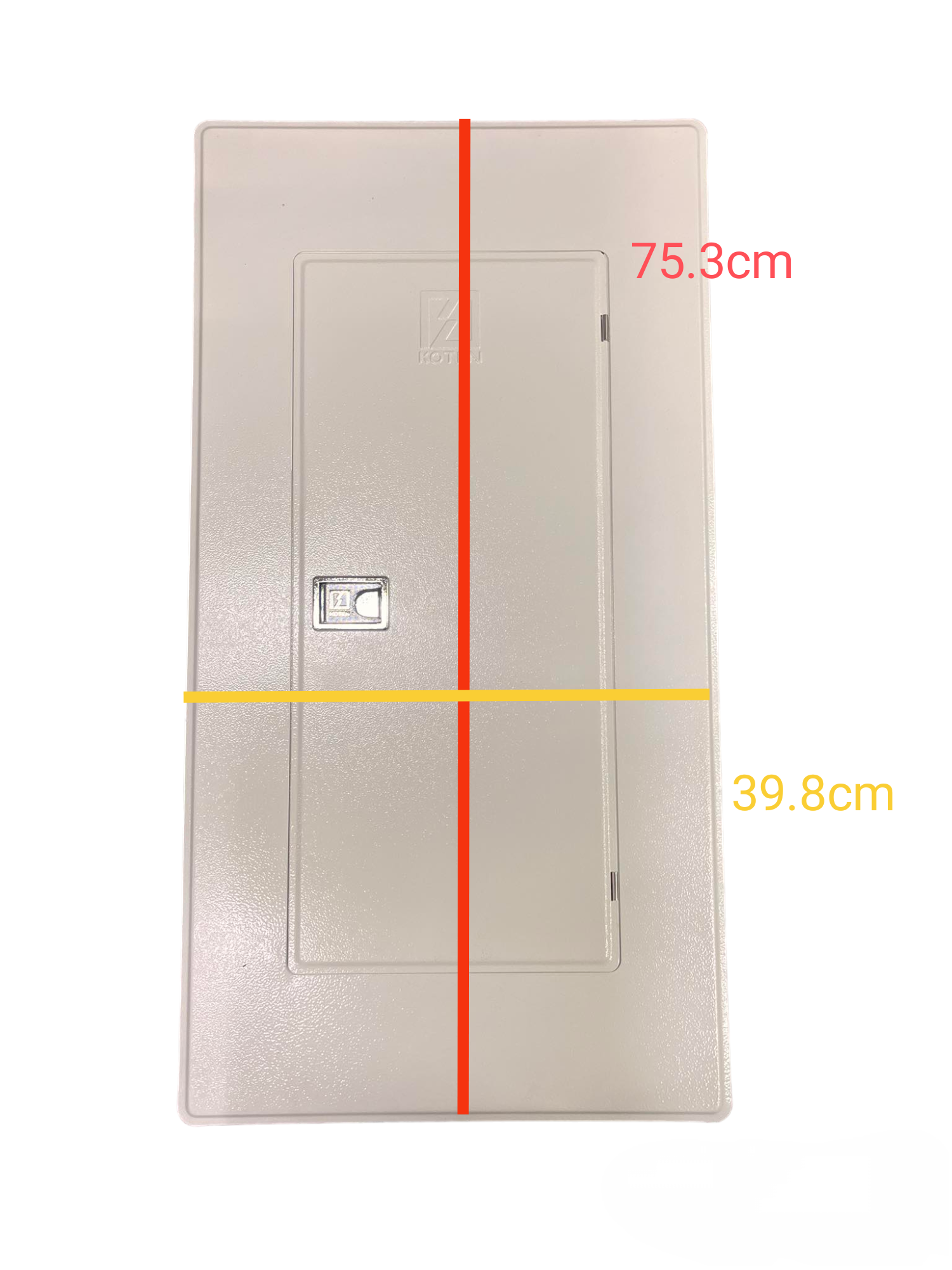 Koten and Taiyou 200A panel board for industrial use with beige metal cover and rectangular shape
