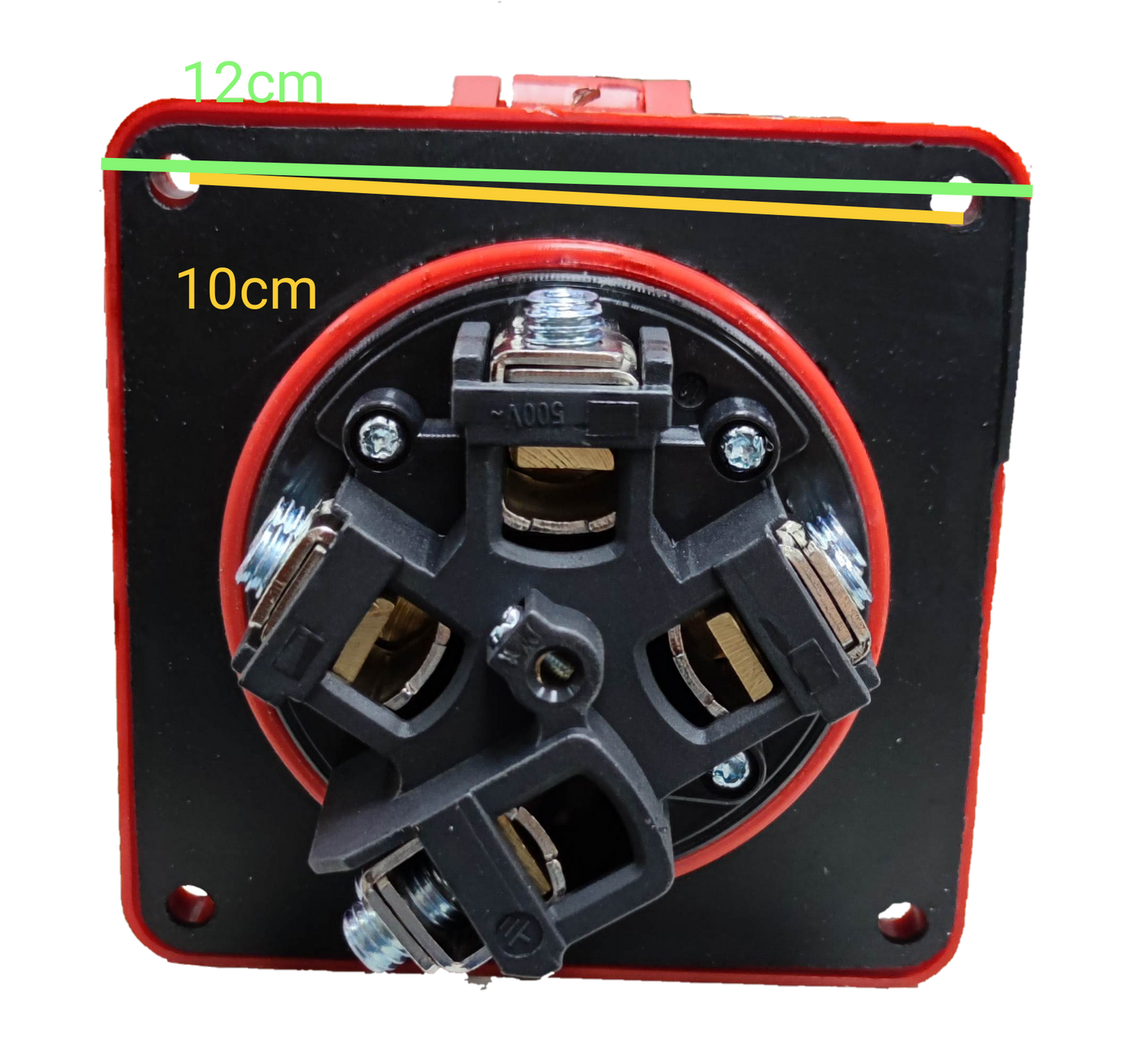 Grippes 3 phase 220V electrical industrial socket with black and red components for industrial use
