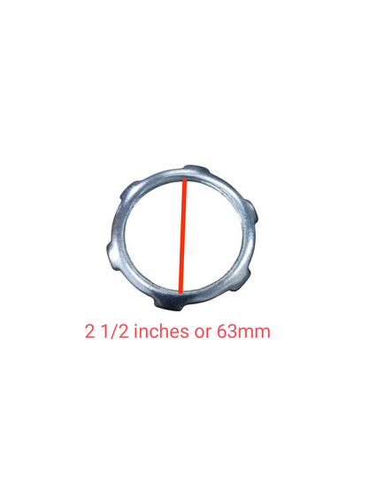 Locknut for IMC Pipes 63mm zinc plated steel 2 and a half inch conduit lock nut with serrated edges