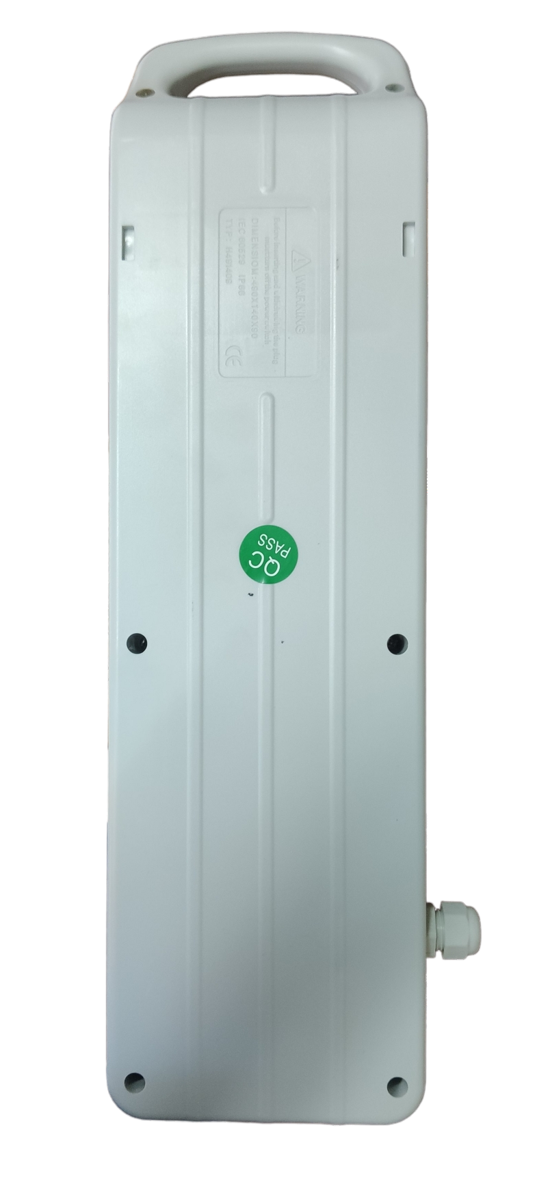 Grippes industrial outlet distribution panel 32A with white durable casing and handle