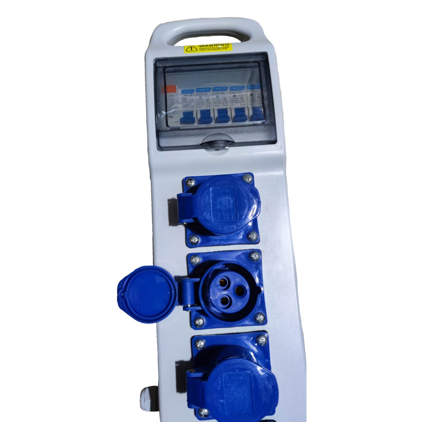 Grippes Industrial Extension Outlet 4 Gang x 16A 2P+E (3 Pins) IP44 with Circuit Breaker Protection