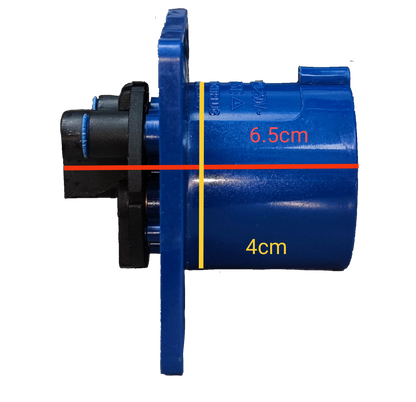Grippes industrial plug chassis type 16A 220V with dimensions 6.5cm x 4cm for industrial applications