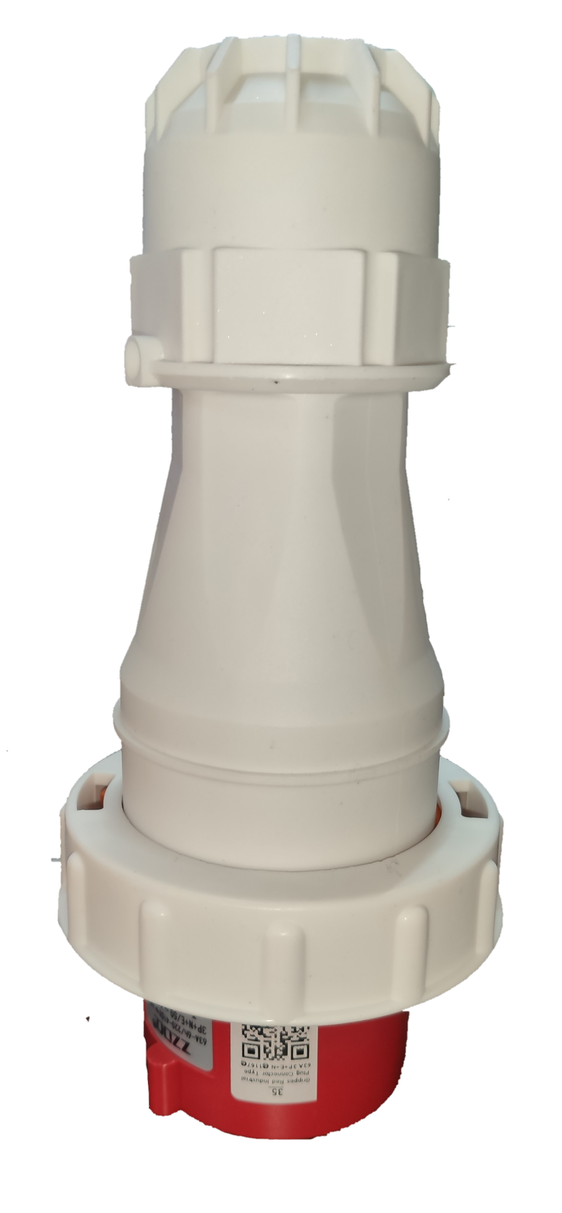 Grippes 63A industrial plug connector designed for durable electrical connections in industrial settings