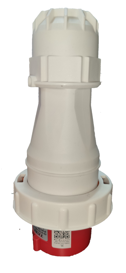 Grippes 63A industrial plug connector designed for durable electrical connections in industrial settings