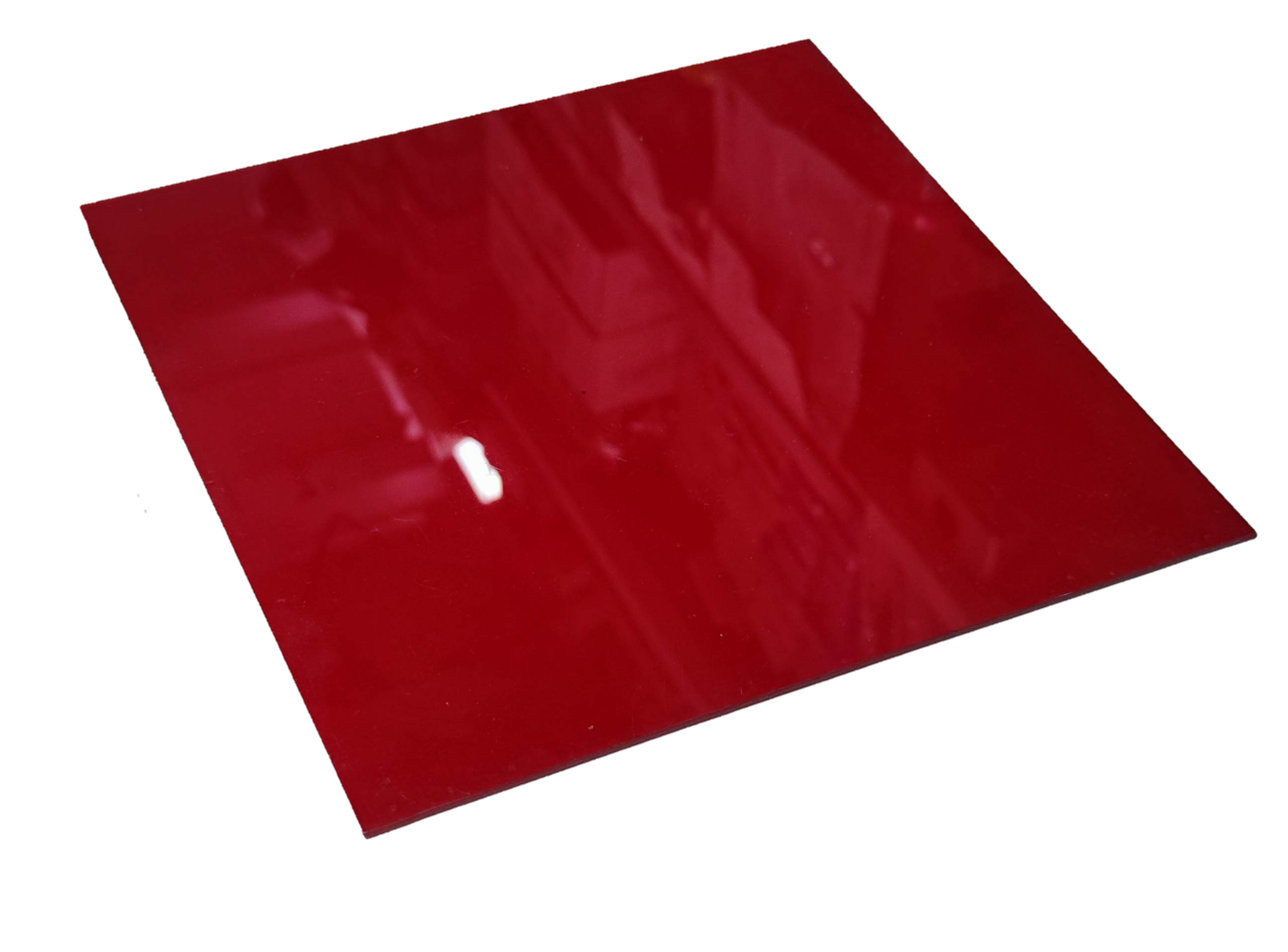 Industrial red acrylic filter sheet perfect for creating decorative lighting effects