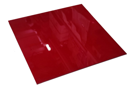 Industrial red acrylic filter sheet perfect for creating decorative lighting effects