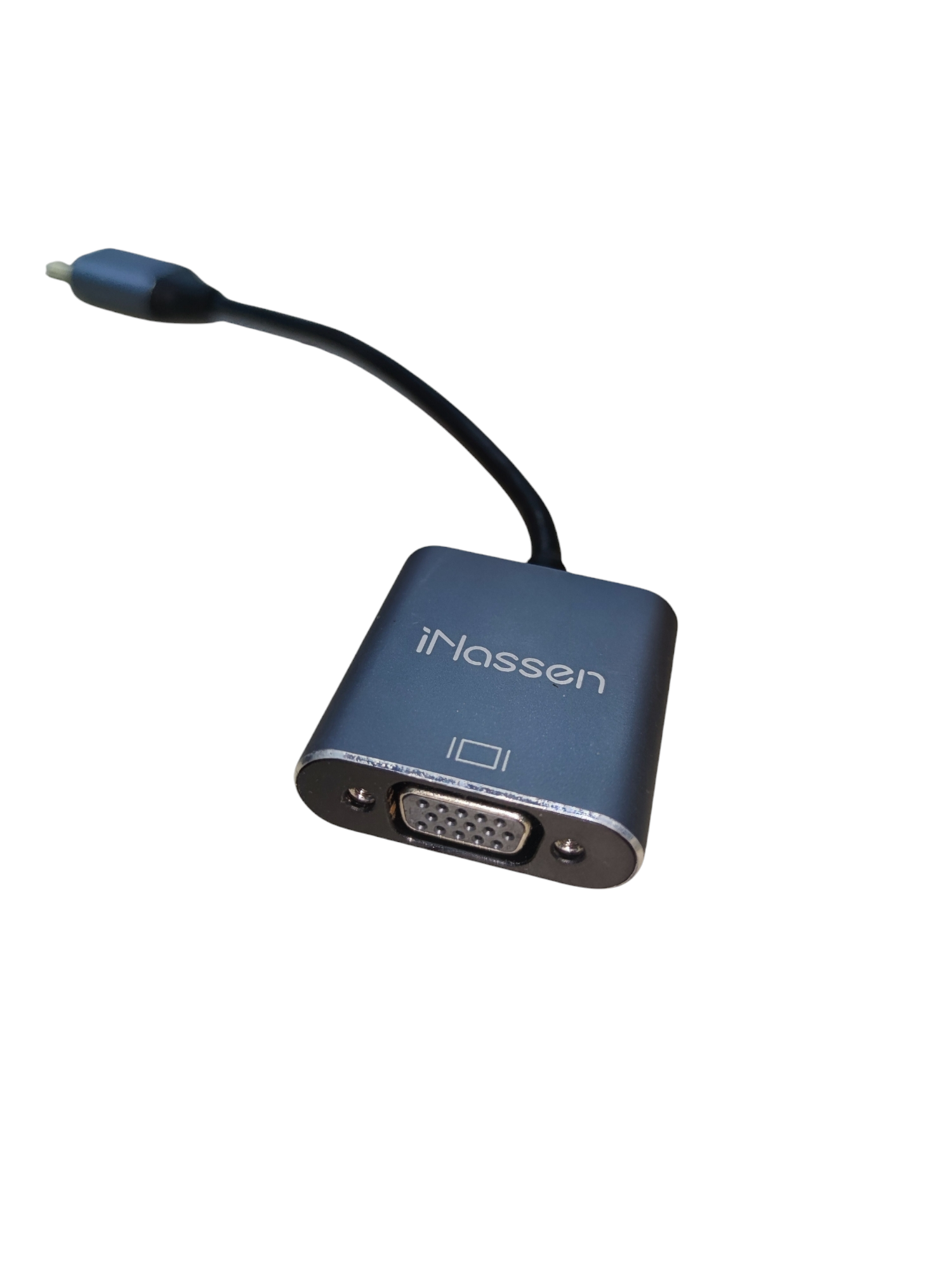 Plug 1.4V to VGA Outlet Converter cable adapter with black connector and metal VGA port from China