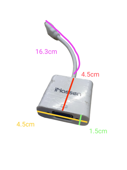 China made Plug 1.4V to VGA Outlet Converter cable adapter in white with compact design