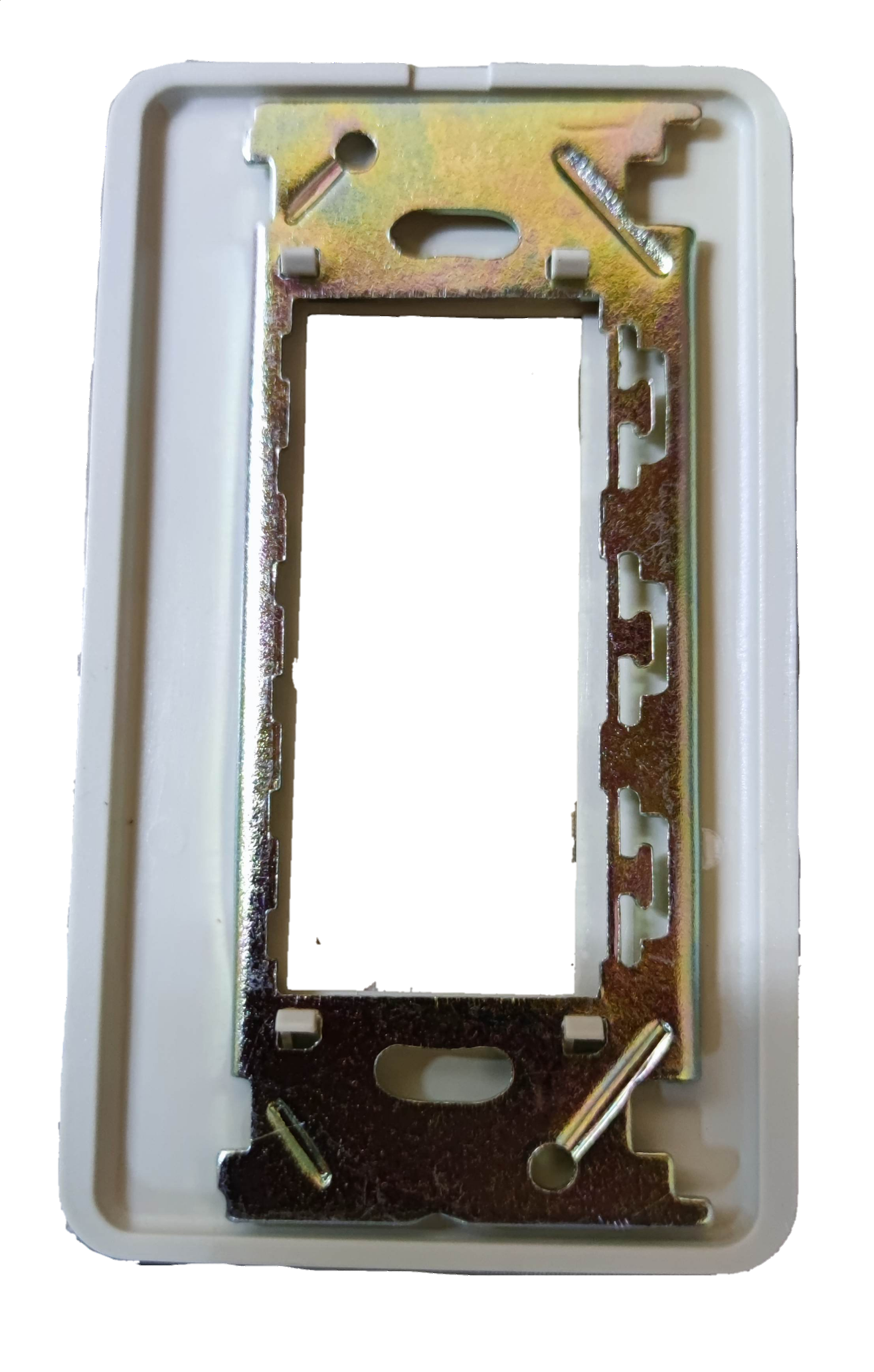 Jimbo 3 Gang Plate for Classic Switches with a durable metal frame and sleek design