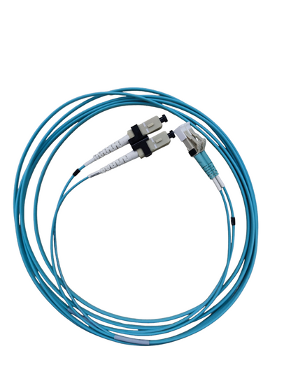 Blue Jumper Fiber Connector Cable with dual connectors for high-speed data transmission