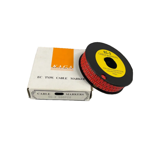 Grippes EC-2 500pcs Cable Marker with Red and Black Design for Effective Cable Management