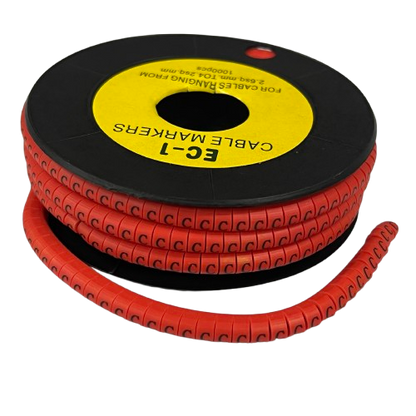 Grippes Cable C Marker Red 2.6mm to 4.2mm cable management spiral wrap on spool