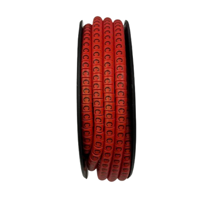 Grippes Cable C Marker Red 2.6mm to 4.2mm spool for cable management with visible C-shaped markers