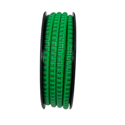 Grippes spool of Cable "E" Marker Green 2.6mm to 4.2mm for labeling and organizing cables