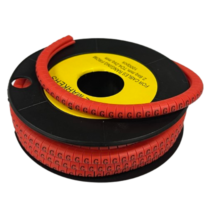Grippes red cable marker spool Cable "G" Marker Red 2.6mm to 4.2mm for cable labeling