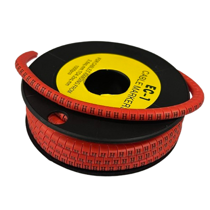 Grippes spool of red cable markers Cable "H" Marker Red 2.6mm to 4.2mm for labeling network and audio cables