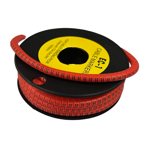 Grippes spool of red cable markers Cable "H" Marker Red 2.6mm to 4.2mm for labeling network and audio cables