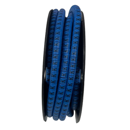 Spool of blue Cable "K" Marker 2.6mm to 4.2mm Blue spiral cable identification sleeve for wire organization