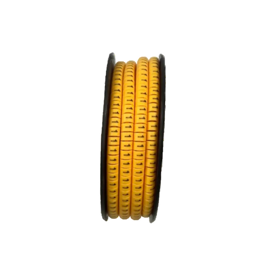 Spool of Cable Marker 1 Yellow snap on cable ID labels on reel for organized cable management