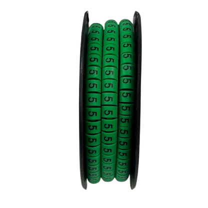 Cable Marker 5 Green spool of numbered cable markers for wire identification durable plastic from China