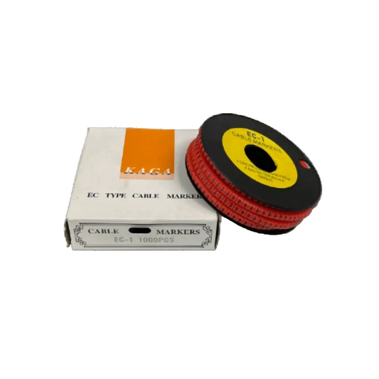 Grippes Cable Marker - 9 Red spool with EC-1 cable markers box 1000pcs for wire identification