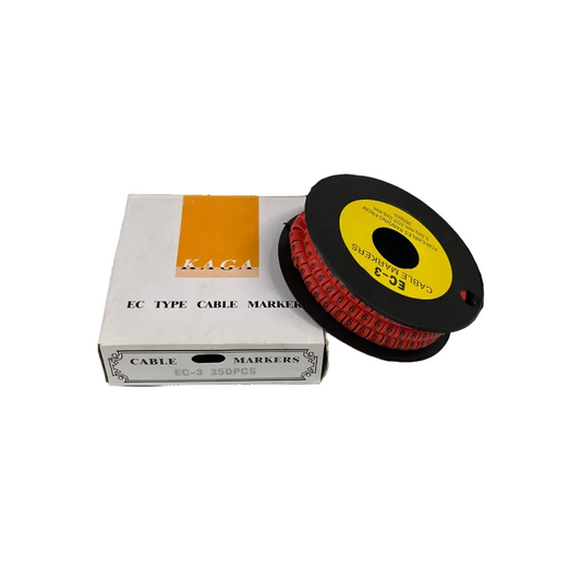Grippes Cable Marker Red - 6 350pcs on a spool with packaging for organized cable management