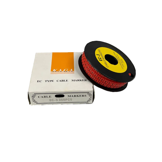 Grippes Cable Marker Red - K with 350 pieces on a spool for organized cable management