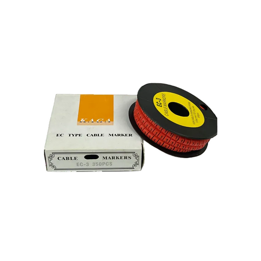 Grippes Cable Marker Red - 1 - 350pcs in a roll with packaging for cable organization