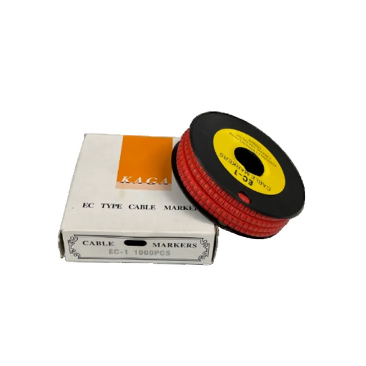 Grippes Cable Marker Red L - 1000pcs on a spool and box for efficient cable organization