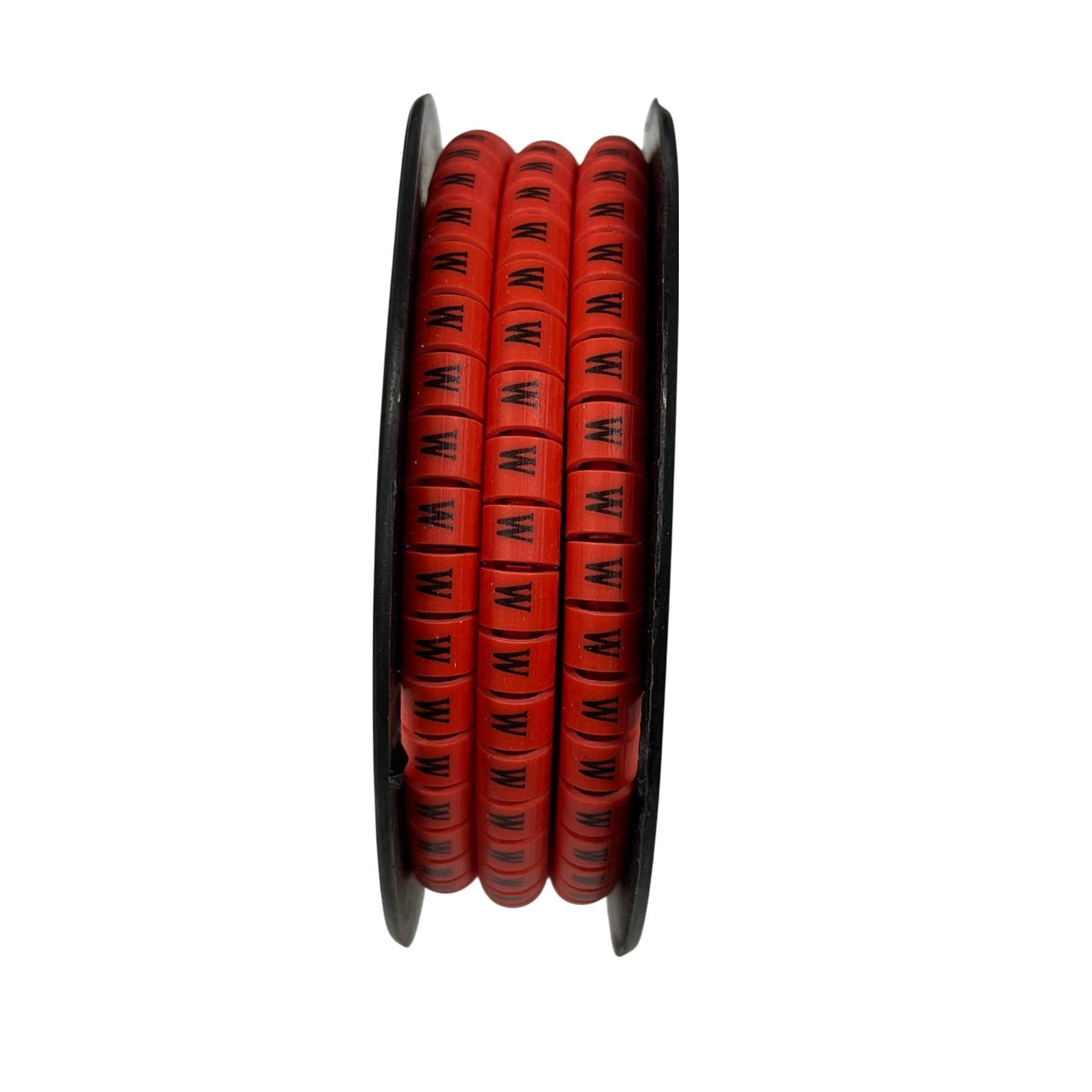 Grippes Cable Marker Red - W on a spool for organizing and identifying cables easily