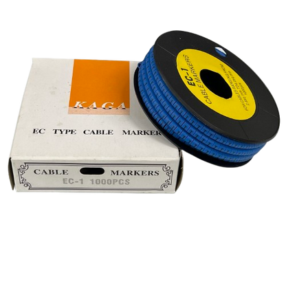 Spool from China of Cable "I" Marker 2.6mm to 4.2mm Blue 1000pcs cable markers for wire organization