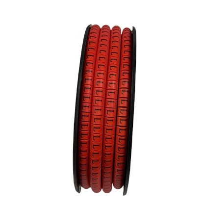Grippes L Marker Red 2.6mm to 4.2mm 1000pcs cable management markers on a spool