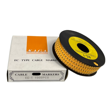 M Marker 2.6mm to 4.2mm EC type cable markers spool with 1000 pieces from China for cable management
