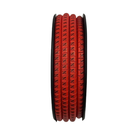 Grippes cable management N Marker Red 2.6mm to 4.2mm 1000pcs on spool for wire identification