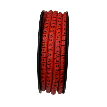 Grippes X Marker Red 2.6mm to 4.2mm 1000pcs cable management markers on spool