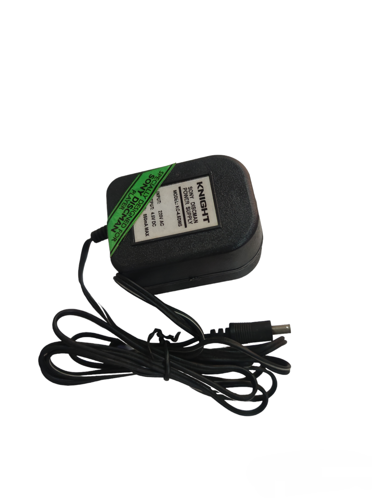 Knight power supply 4.5V DC output 220V input adapter with attached black cable and plug