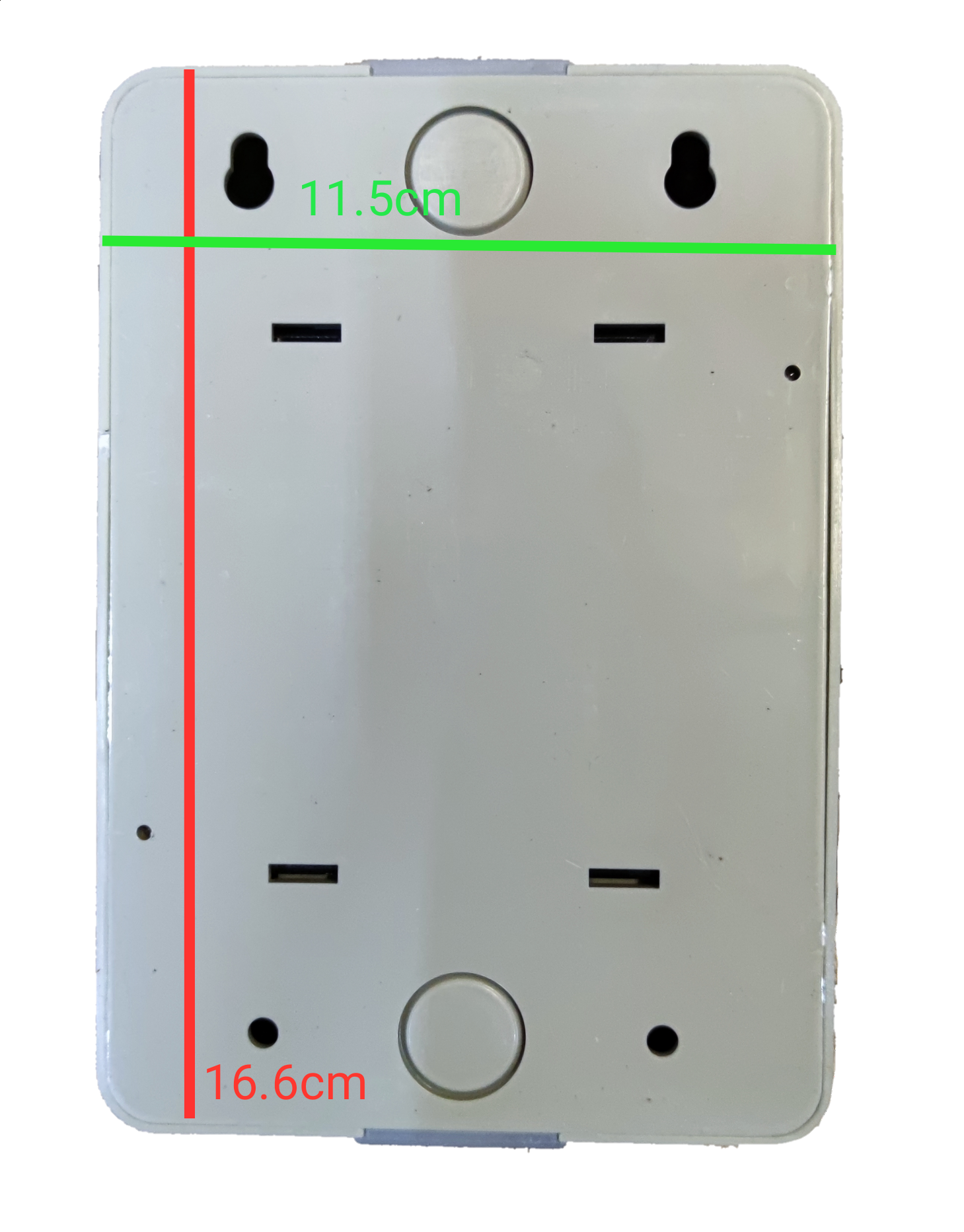 White mounting plate for Koten 100A 10KAIC 220V Circuit Breaker with keyhole slots